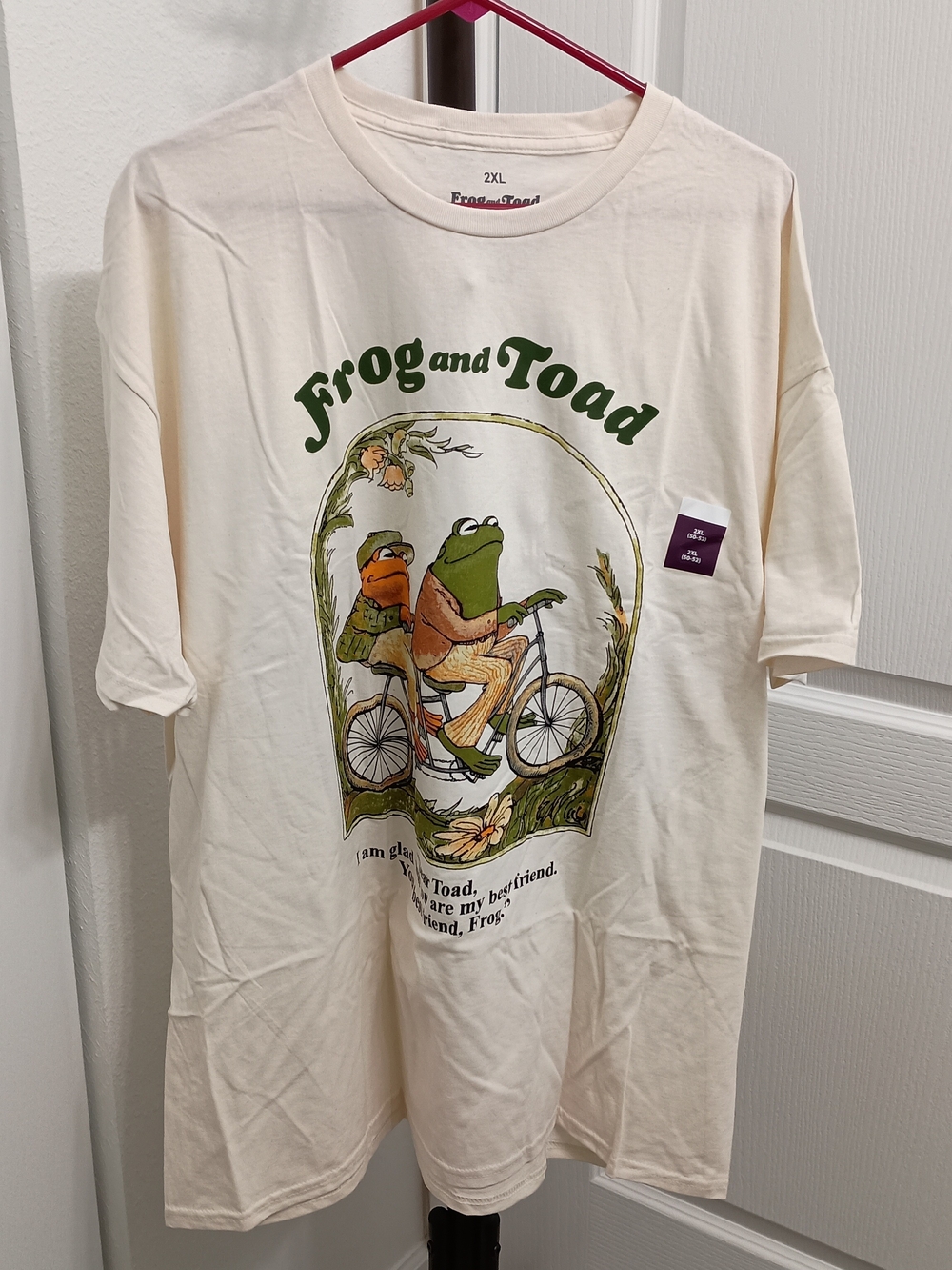 NWT Men's 2XL Frog & Toad Short Sleeve T Shirt * Natural Ivory